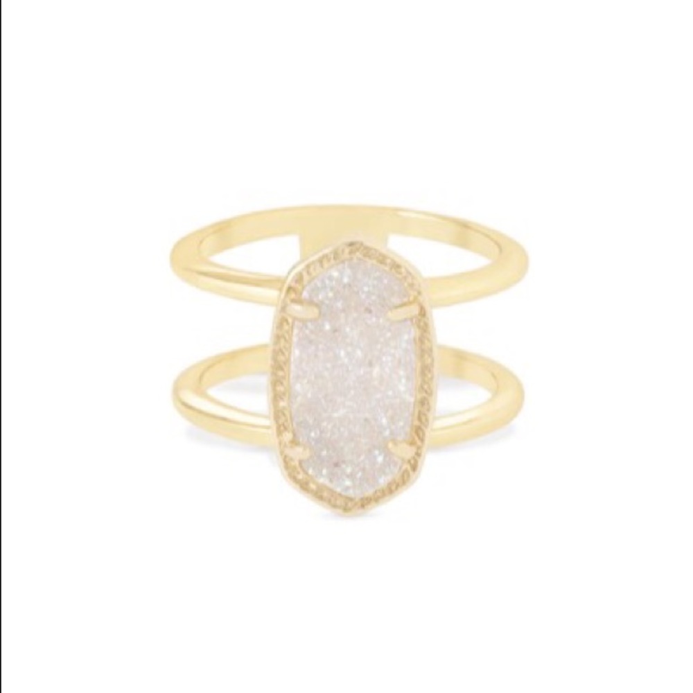 Gold and Druzy Elyse Ring
